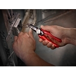 Milwaukee® 48-22-3079 6-in-1 1-Handed Spring Loaded Combination Plier With Side Cutter and Wire Stripper, 2-1/4 in L x 1-1/2 in W Forged Alloy Steel Jaw, 7-1/2 in OAL