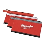 Milwaukee® 48-22-8193 Heavy Duty Zipper Pouch, #10 Canvas, Black/Red