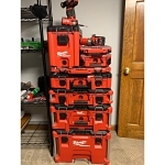 Milwaukee® PACKOUT™ 48-22-8422 Compact Tool Box, ABS, Black/Red