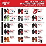 Milwaukee® 48-22-8731 Demolition General Purpose Work Gloves, Work, Fingerless Style, M, Leather/Single Hem, Black/Red