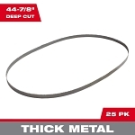 Milwaukee® 48-39-0505 Deep Cut Thick Metal Portable Band Saw Blade, 44-7/8 in L, 1/2 in W x 0.02 in THK, 10 TPI, Bi-Metal Body