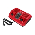 Milwaukee® M18™ 48-59-1802 1-Port Dual Bay Simultaneous Rapid Charger, For Use With M18™ Li-Ion Battery, Li-Ion Battery, 2 hr Charging