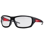 Milwaukee® 48-73-2021 High Performance Safety Glasses, Anti-Fog/Anti-Scratch/Impact-Resistant, Clear Lens, Full-Frame Frame, Black, Plastic Frame, Polycarbonate Lens, ANSI Z87.1+