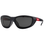 Milwaukee® 48-73-2046 High Performance Polarized Safety Glasses With Gasket, Anti-Fog/Anti-Scratch/Impact-Resistant, Black Lens, Full-Frame Frame, Plastic/Foam Lined Frame, Polycarbonate Lens, ANSI Z87.1+