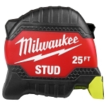 Milwaukee® 48-22-1425 Measuring Tape, 25 ft L 1 in W Blade, Steel Blade