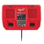 Milwaukee® M18™ 48-59-1802 1-Port Dual Bay Simultaneous Rapid Charger, For Use With M18™ Li-Ion Battery, Li-Ion Battery, 2 hr Charging