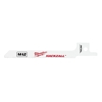 Milwaukee® HACKZALL™ 49-00-5324 Scroll Back Thin Kerf Reciprocating Saw Blade, 3-1/2 in L x 5/16 in W, 24 TPI, Bi-Metal Body, Universal/Toothed Edge Tang