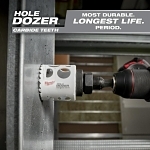 Milwaukee® HOLE DOZER™ 49-56-0746 Hole Saw, 4-1/2 in Dia, 1.62 in D Cutting, Carbide Cutting Edge, 5/8-18 Arbor
