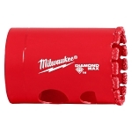 Milwaukee® Diamond Plus™ 49-56-5625 Hole Saw, 1-3/8 in Dia, 1-1/2 in D Cutting, Diamond Grit Cutting Edge