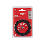 Milwaukee® 49-94-3000 Cut-Off Wheel, 3 in Dia x 0.04 in THK, 3/8 in Center Hole, A60 Grit, Aluminum Oxide Abrasive
