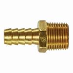 MMM 32013LF Rigid Hose-to-Pipe Adapter, 3/8 x 3/8 in Nominal, Hose Barb x MNPTF End Style, Brass, Import