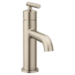 Moen® 6145BN 6145 Gibson™ Bathroom Faucet, Commercial, 1.2 gpm Flow Rate, 3-1/2 in H Spout, 1 Handles, Pop-Up Drain, 1 Faucet Holes, Brushed Nickel