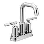 Moen® 6150 Gibson™ Centerset Bathroom Faucet, Polished Chrome, 2 Handles, Metal Pop-Up Drain, 1.2 gpm Flow Rate