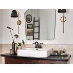 Moen® 6172BL GLYDE™ Centerset Lavatory Faucet With Pop, Matte Black, 2 Handles, Lift Rod Drain, 1.2 gpm Flow Rate