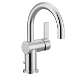 Moen® 6221 CIA™ Lavatory Faucet, 1.2 gpm Flow Rate, 4-7/8 in H Spout, 1 Handle, Lift Rod Drain, 1/3 Faucet Holes, Polished Chrome