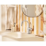 Moen® 6221 CIA™ Lavatory Faucet, 1.2 gpm Flow Rate, 4-7/8 in H Spout, 1 Handle, Lift Rod Drain, 1/3 Faucet Holes, Polished Chrome