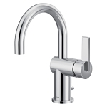 Moen® 6221 CIA™ Lavatory Faucet, 1.2 gpm Flow Rate, 4-7/8 in H Spout, 1 Handle, Lift Rod Drain, 1/3 Faucet Holes, Polished Chrome