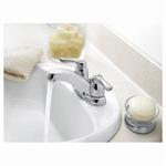 Moen® 64925 Chateau® Centerset Bathroom Faucet, Polished Chrome, 2 Handles, 50/50 Pop-Up Drain, 1.5 gpm Flow Rate
