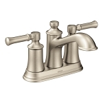 Moen® 6802BN Dartmoor™ Bathroom Faucet, Brushed Nickel, 2 Handles, Metal Pop-Up Drain, 1.2 gpm Flow Rate