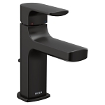 Moen® 6900BL Bathroom Faucet, Rizon™, Commercial, 1.2 gpm Flow Rate, 3-27/64 in H Spout, 1 Handle, Lift Rod Drain, 1 Faucet Hole, Matte Black