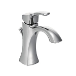 Moen® 6903 6903 Voss™ Bathroom Faucet, 1.5 gpm Flow Rate, 4.68 in H Spout, 1 Handles, Metal Pop-Up Drain, 1 Faucet Holes, Chrome