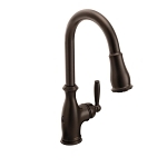 Moen® 7185EWORB Brantford™ MotionSense Wave™ Pulldown Kitchen Faucet, 1.5 gpm Flow Rate, Oil Rubbed Bronze, 1 Handles, 1 or 3 Faucet Holes, Domestic
