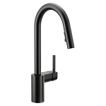 Moen® 7565BL Pull-Down Kitchen Faucet, Align™, 1.5 gpm Flow Rate, Matte Black, 1 Handle, 1 Faucet Hole, Function: Traditional, Import