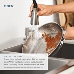 Moen® 5923EWBL Align™ MotionSense Wave™ Pre-Rinse Spring Pulldown Kitchen Faucet, 1.5 gpm Flow Rate, High-Arc Spout, Matte Black, 1 Handle, Domestic
