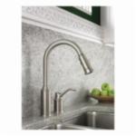 Moen® 7590CSL Aberdeen™ Kitchen Faucet, 1.5 gpm Flow Rate, Classic Stainless Steel, 1 Handles, 2 Faucet Holes, Function: Traditional, Domestic