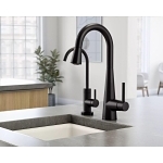 Moen® 7664BL Sleek™ Kitchen Faucet, 1.5 gpm Flow Rate, Matte Black, 1 Handles, 1 or 3 Faucet Holes, Function: Traditional, Import
