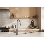Moen® 7882SRS 7882 Genta™ Pull-Down Kitchen Faucet, 1.5 gpm Flow Rate, Spot Resist Stainless, 1 Handles, 1 Faucet Holes, Function: Traditional, Domestic