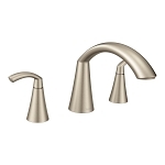 Moen® T373BN T373 Glyde™ Tub Faucet, 10 in Center, Brushed Nickel, 2 Handles, Function: Traditional, No, Domestic