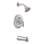 Moen® T62133EP Tub and Shower Trim, 1.75 gpm Shower, Polished Chrome