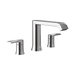 Moen® T908 Roman Tub Faucet, Genta™, 10 in Center, Polished Chrome, 2 Handles, Domestic