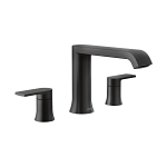 Moen® T908BL T908 Genta™ Tub Faucet, 10 in Center, Matte Black, 2 Handles, No, Domestic
