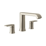 Moen® T908BN T908 Genta™ Tub Faucet, 10 in Center, Brushed Nickel, 2 Handles, No, Domestic