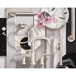Moen® TV6142BN Gibson™ High Arc Bathroom Faucet, 1.2 gpm Flow Rate, 6 in H Spout, 8 to 16 in Center, Brushed Nickel, 2 Handles, Pop-Up Drain, Domestic