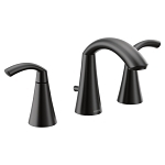 Moen® TV6173BL Glyde™ High Arc Bathroom Faucet, 1.2 gpm Flow Rate, 4-3/16 in H Spout, 8 to 16 in Center, Matte Black, 2 Handles, Pop-Up Drain, Domestic