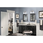 Moen® TV6420BN Eva High Arc Bathroom Faucet, 1.2 gpm Flow Rate, 6 in H Spout, 8 to 16 in Center, Brushed Nickel, 2 Handles, Lift Rod Drain, Domestic