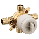 Moen® M-Pact™ M-Core™ U140CIS 4-Port Rough-In Valve, 1/2 in CC/IPS Inlet x 1/2 in CC/IPS Outlet, 200 psi Air/300 psi Water Pressure, Brass Body, Domestic