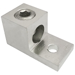 MORRIS 90720 1-Conductor Dual Rated Reusable Mechanical Lug, 6 AWG to 250 kcmil Solid Aluminum/Copper Conductor, 0.33 in Stud, 1 Bolt Hole, 6061-T6 Aluminum Alloy