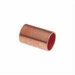NIBCO® 9001100CB 600DS-CB Coupling With Dimpled Tube Stop, 1/2 in Nominal, Solder End Style, Wrot Copper, Domestic