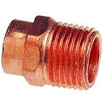 NIBCO® 9030600CB 604-CB Adapter, 1/2 in Nominal, Solder x MNPT End Style, Copper, Domestic
