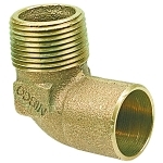 NIBCO® B070350 7074 Elbow, 1 in Nominal, Solder x MNPT End Style, Bronze, Domestic