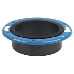 NIBCO® I355290 5851-A Adjustable DWV Closet Flange With Flange Hub, 4 in Pipe, ABS, Domestic