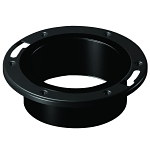NIBCO® I355290 5851-A Adjustable DWV Closet Flange With Flange Hub, 4 in Pipe, ABS, Domestic