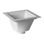 Oatey® 42721 Floor Sink, 3 in Drain Opening, 12 in W x 12 in D, Square Shape, PVC, White