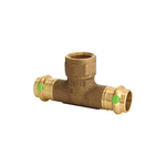 ProPress® 79765 Pipe Tee, 1 x 1 x 3/4 in Nominal, Press x Press x FNPT End Style, Bronze, Import