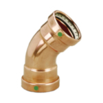 ProPress® 20653 45 deg Pipe Elbow, 2-1/2 in Nominal, Press End Style, Copper, Import