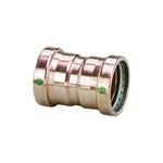 ProPress® 20738 Pipe Coupling With Stop, 4 in Nominal, Press End Style, Copper, Import